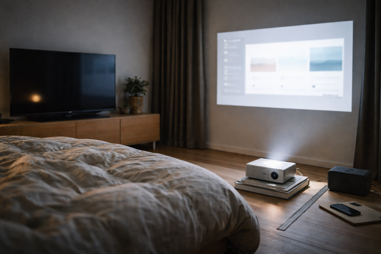 Jeg slog mit tv fra og tændte en mini-projektor - her er tallene der faktisk betyder noget