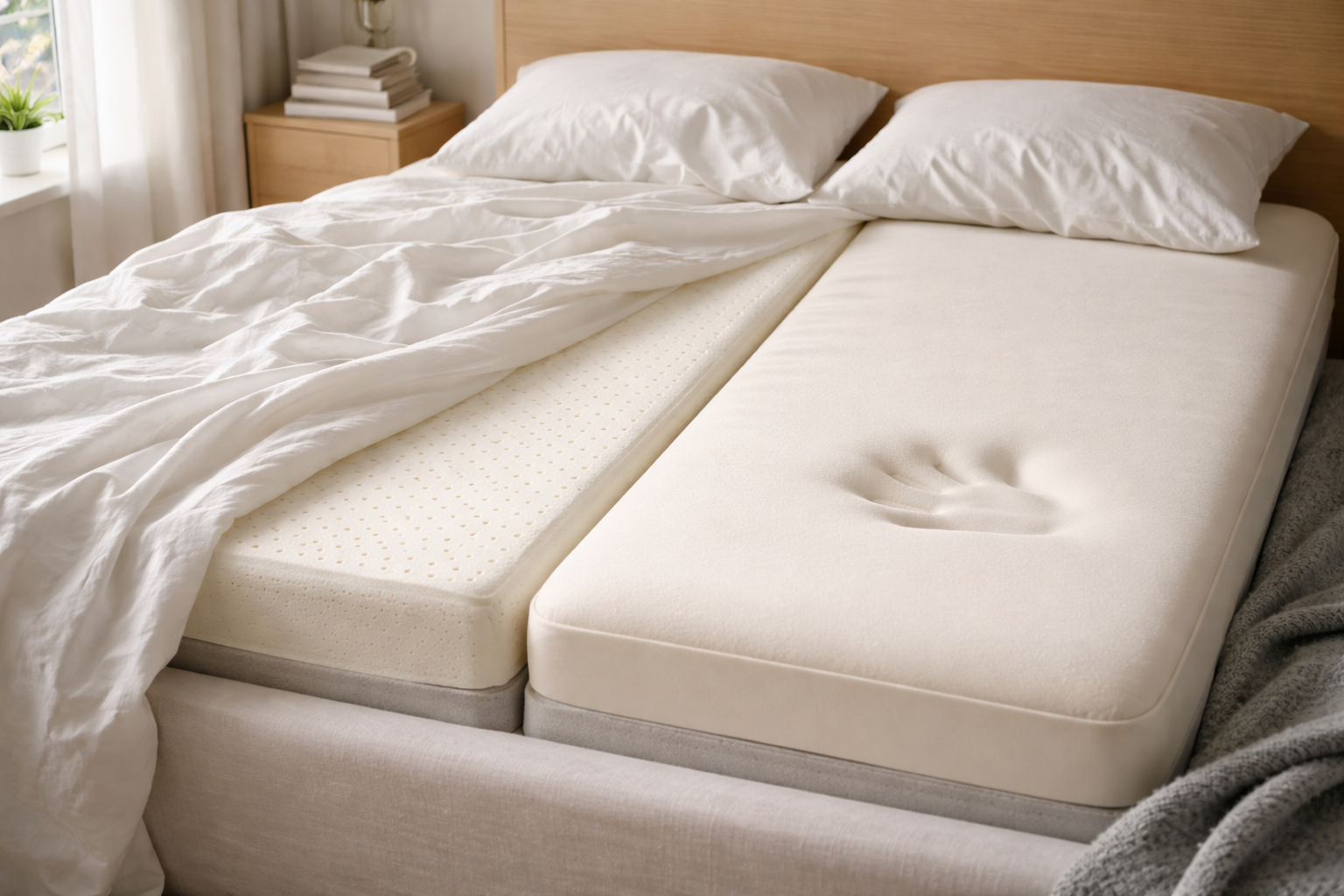Topmadras i latex eller memory foam - sådan vælger du materiale og fasthed rigtigt